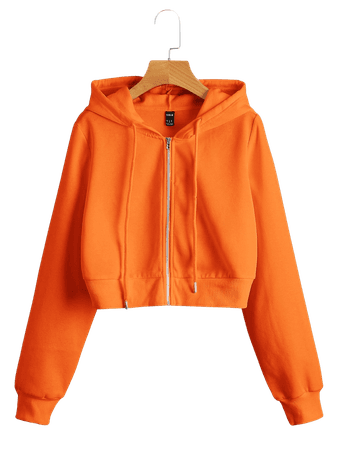 orange cropped jacket