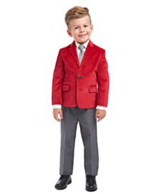 Nautica Toddler Boys Regular-Fit 4-Pc. Red Velvet Suit Set & Reviews - Suits & Dress Shirts - Kids - Macy's