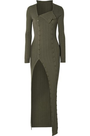 Jacquemus | La Robe Maille Azur ribbed-knit maxi dress | NET-A-PORTER.COM