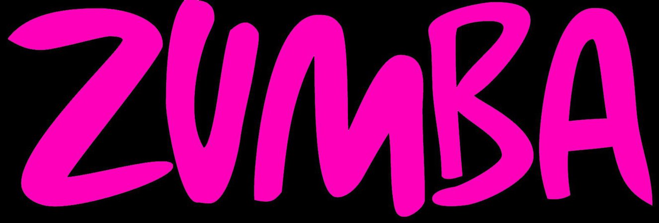 pink zumba logo black background