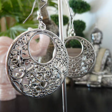 Earrings | Shop Women's Silver Hoop Earring at Fashiontage | 67dc92c8