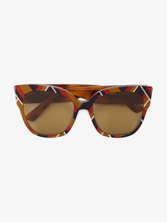 Gucci Eyewear chevron square-frame sunglasses | Sunglasses | Browns