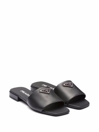 Prada Logo Flat Sandals - Farfetch