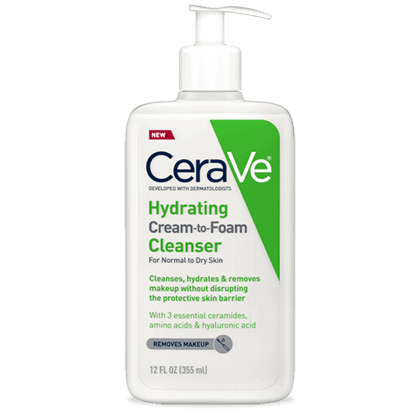 Hydrating Cream-to-Foam Cleanser | Facial Cleanser | CeraVe