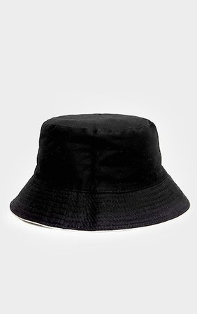White Cotton Reversible Bucket Hat | PrettyLittleThing USA