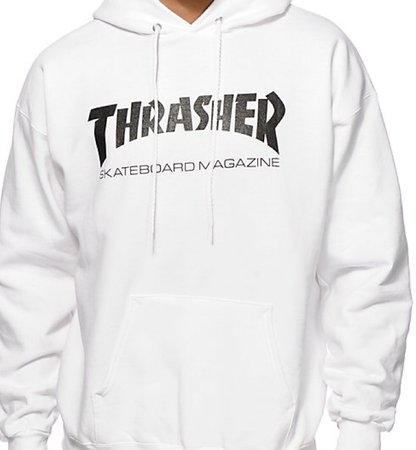 white thrasher hoodie