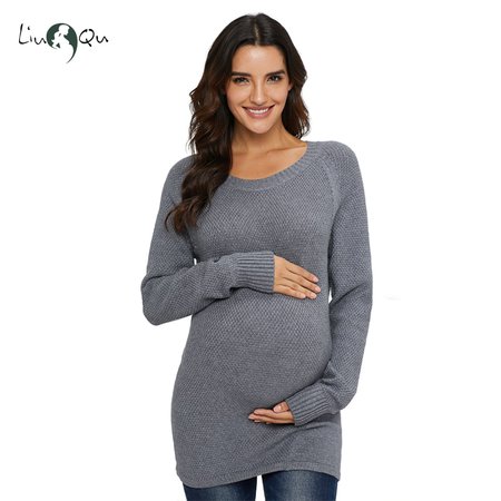 Knitting Winter Clothes Maternity Sweaters Pregnant Sweater Pregnancy Knitted Womens Clothing Pregnant Women Pullover 4 colors-in Pullovers from Mother & Kids on AliExpress