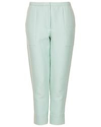Lyst - TOPSHOP Mint Tapered Trousers By Unique in Green