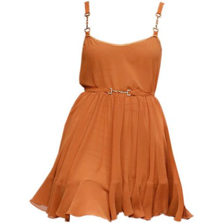 Rust Orange Mini Dress
