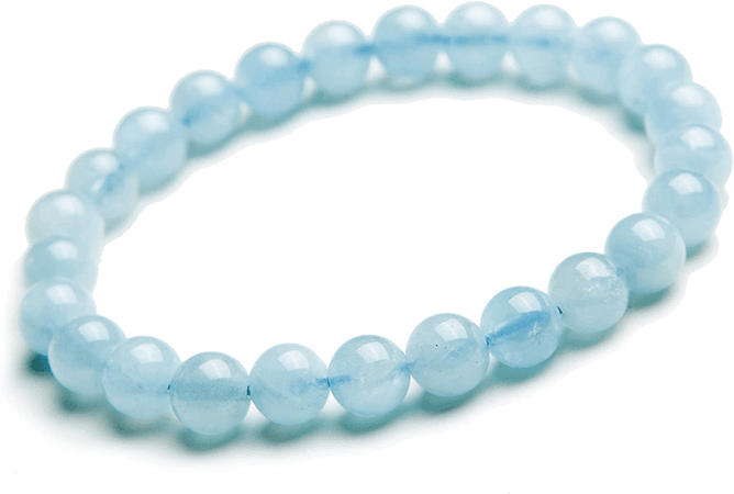 Aquamarine bead bracelet