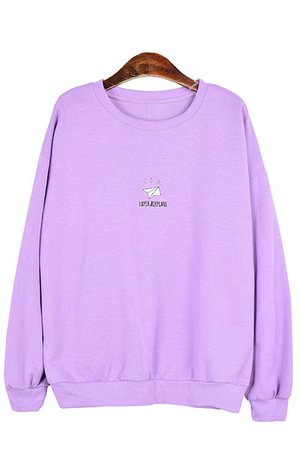 Paper Plane Sweatshirt Purple