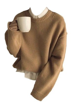 light brown layered sweater