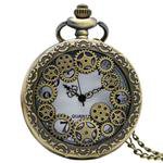 Steampunk Pocket Watch with Gears on Necklace Chain – Angel Clothing