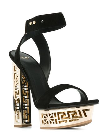 black gold versace platform shoes