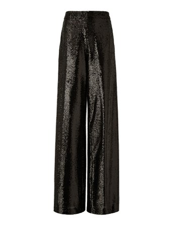 Tawny-Sequins Trousers in Black | JOSEPH