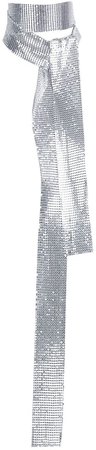 inlzdz Women's Glitter Sparkle Metal Sequins Neck Tie 160cm Long Thin Scarf Skinny Neckerchief for Party Prom Silver A One Size : Amazon.co.uk: Clothing