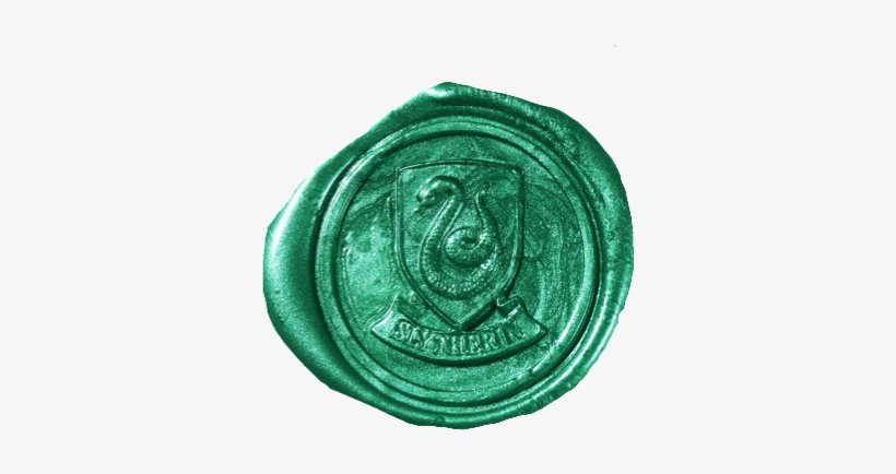 Slytherin Hogwarts Wax Sealfreetoedit - Slytherin Wax Seal Transparent PNG - 459x400 - Free Download on NicePNG