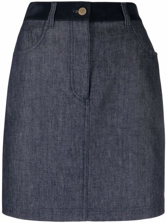 Fendi contrast-pockets denim skirt - FARFETCH