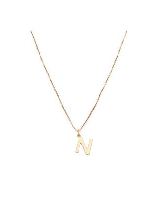 Initial Pendant Necklace - N