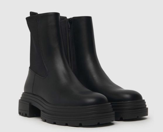 black chunky boots