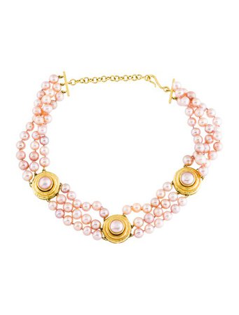 Elizabeth Locke 18K Pearl Multistrand Necklace - Necklaces - ELZ20495 | The RealReal