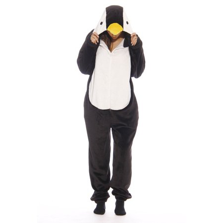 6304-S Just Love Adult Onesie / Pajamas (Black Penguin, X-Small) - Walmart.com - Walmart.com