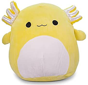 Amazon.com: Official KellyToy Squishmallow Treyton Axoltl Yellow 12-inch Plush Pillow : Toys & Games
