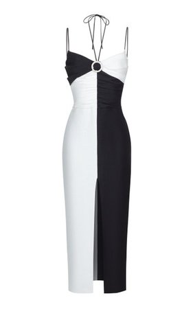 Asymmetric Draped Satin Maxi Dress By Rasario | Moda Operandi