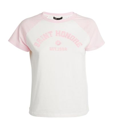 Womens Maje pink Embroidered Logo T-Shirt | Harrods # {CountryCode}
