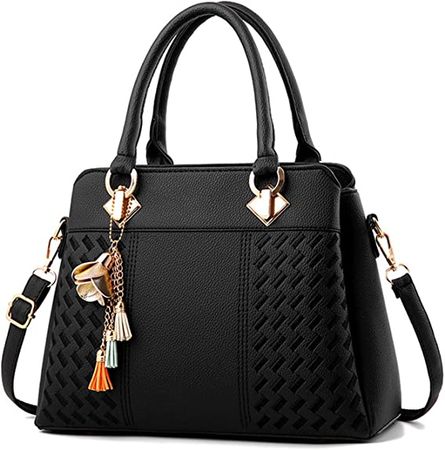 Womens Handbags and Purses Fashion Top Handle Satchel Tote PU Leather Shoulder Bags Medium: Handbags: Amazon.com