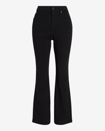 Mid Rise Black Curvy Bootcut Jeans | Express