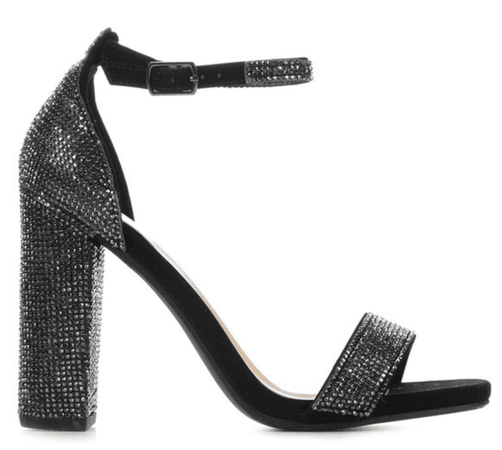 black sparkle shoes