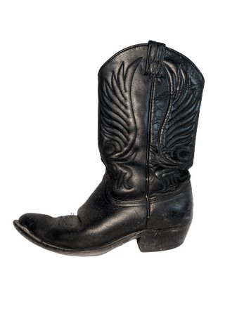 vintage leather cowboy boot