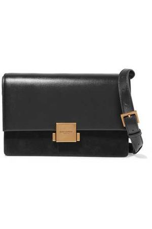 Saint Laurent | Bellechasse medium textured-leather and suede shoulder bag | NET-A-PORTER.COM