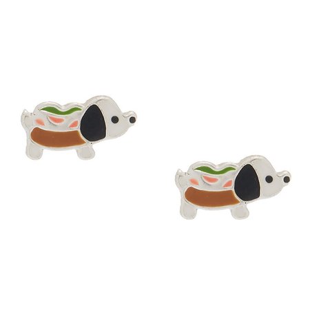 Sterling Silver Hot Dog Stud Earrings | Claire's US