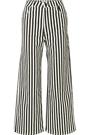 EVE Denim | Charlotte striped high-rise wide-leg jeans | NET-A-PORTER.COM