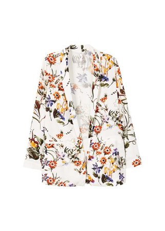 MANGO Floral print blazer