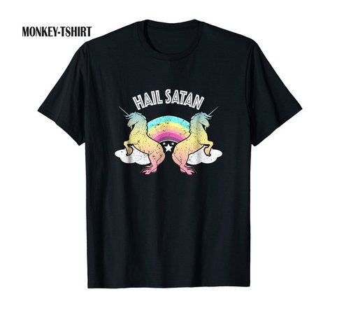 Hail Satan Unicórnio Camisa Camisa Goth Pastel em Camisetas de Dos homens de Roupas & Acessórios no AliExpress.com | Alibaba Group