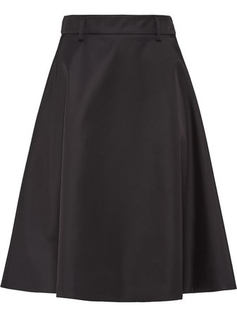 Prada Nylon Gabardine Skirt 21H850S201I18 Black | Farfetch