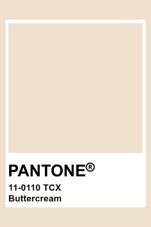 PANTONE 11-0110 TCX Buttercream #pantone #color | Pantone colour palettes, Beige color palette, Pantone palette