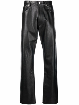 VTMNTS straight-leg leather trousers