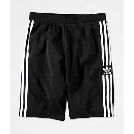 adidas Boys Trefoil Black Track Shorts | Zumiez