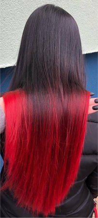 red n black hair