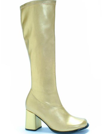 Gold Patent Gogo Womens Boots – CostumeBox Australia