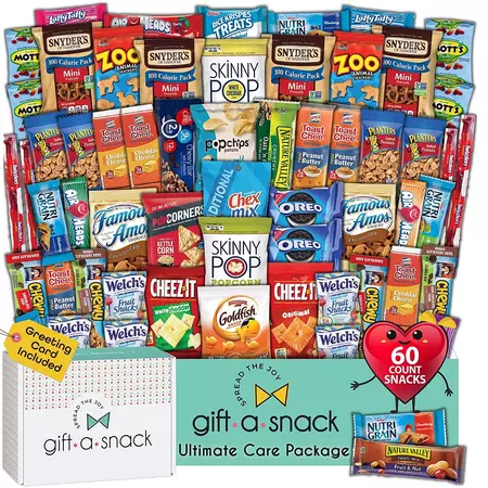 Assorted Flavor Mix Snack Box: A Variety Snack Pack with Chips, Candies, and Crackers (60ct) - Walmart.com