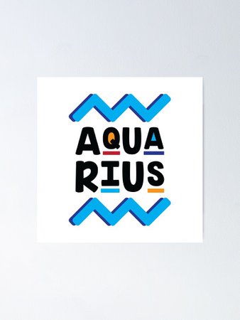 "Zodiac Sign Aquarius" Poster by HeraAndKosmos | Redbubble