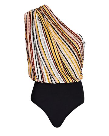 Azulu Inga One-Shoulder Striped Bodysuit | INTERMIX®