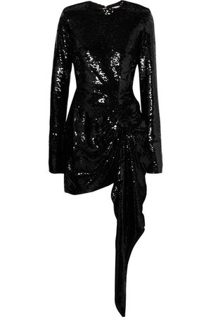 16ARLINGTON | Draped sequined crepe mini dress | NET-A-PORTER.COM