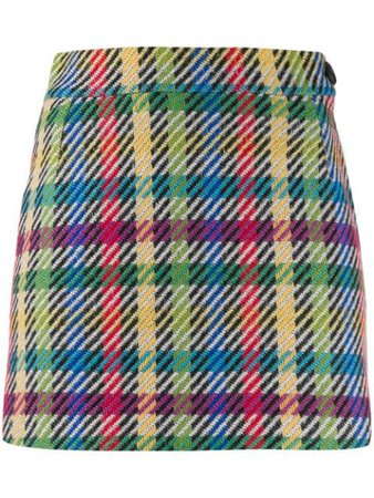 Attico Colour-block Mini Skirt | Farfetch.com