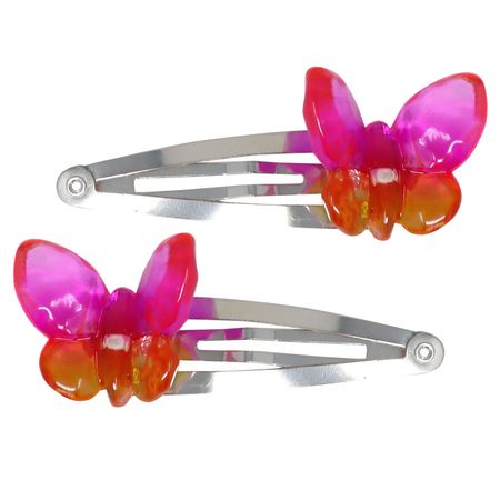 Rainbow Butterfly Charm Hairclip | Pink Poppy